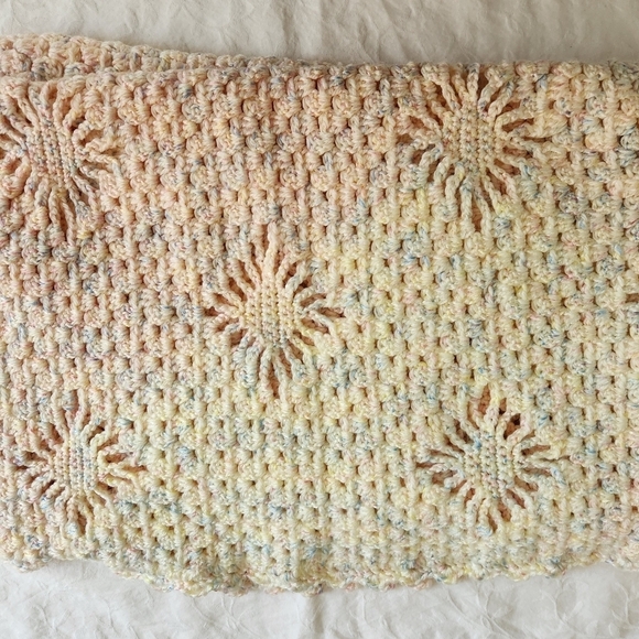Pastel Crochet Throw Blanket - Picture 5 of 6